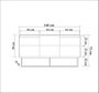 Hanah Home Consola Moderna e Industrial Nogal y Negro con Almacenamiento 140x72x36 cm